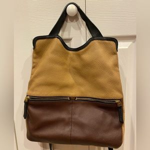 Brown and tan Fossil bag